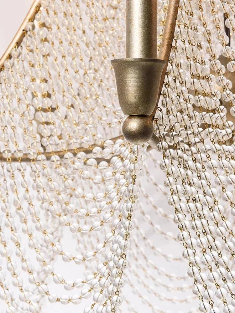 Extra Large European Crystal Beaded Chandelier Candle Light for Stairs / Duplex / Villa - Zelno Lighting