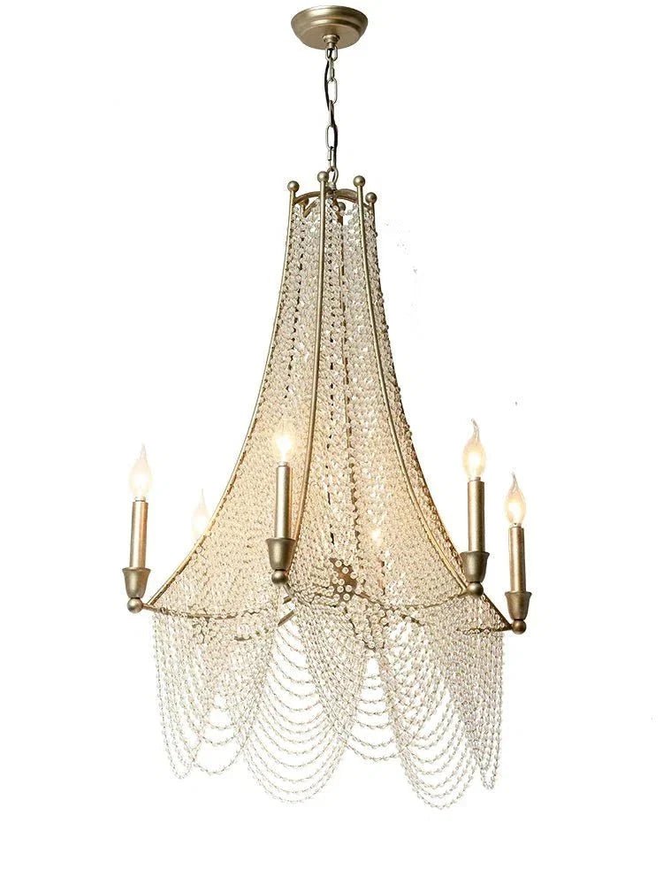 Extra Large European Crystal Beaded Chandelier Candle Light for Stairs / Duplex / Villa - Zelno Lighting
