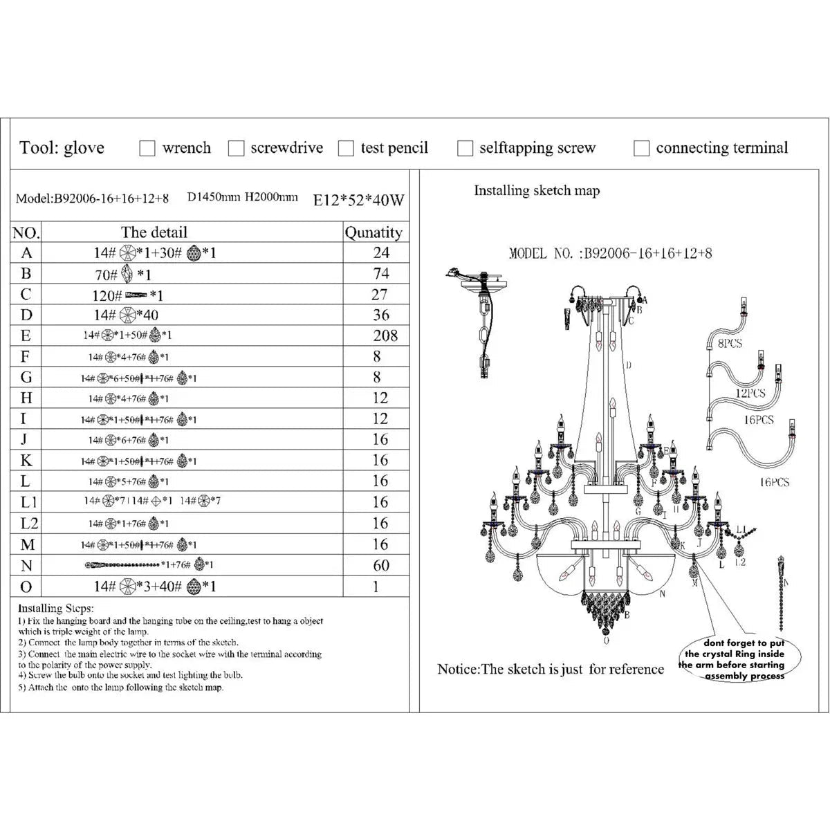 Extra Large European-style Multi-layers Candle Luxury Crystal Chandelier Gold Art Foyer/Staircase Decorative Light Fixture - Zelno Lighting