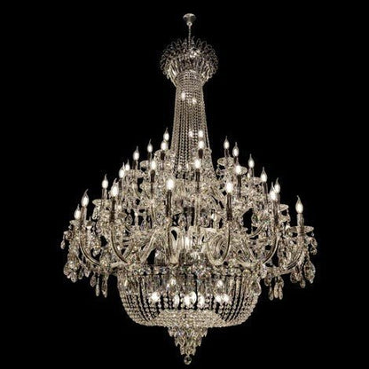 Extra Large European-style Multi-layers Candle Luxury Crystal Chandelier Gold Art Foyer/Staircase Decorative Light Fixture - Zelno Lighting