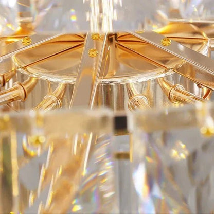Extra Large Foyer Pure Crystal Ceiling Light Fixture Living Room Entrance Staircase Chandelier - Zelno Lighting
