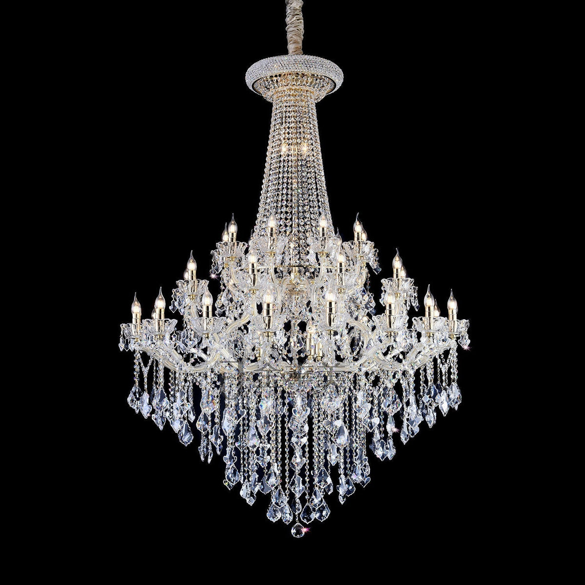 Extra Large French Candle Crystal Branch Chandelier for Foyer and Staircase - Zelno Lighting
