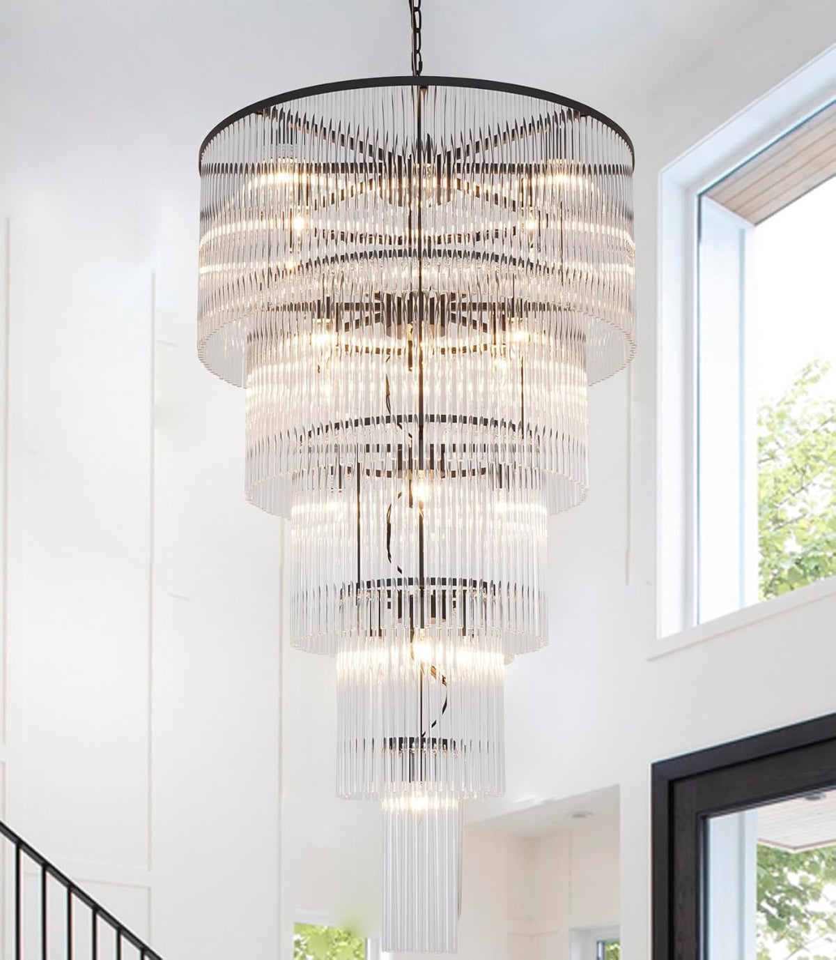 Extra Large Long Brass Chandelier - Zelno