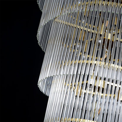 Extra Large Long Brass Chandelier - Zelno