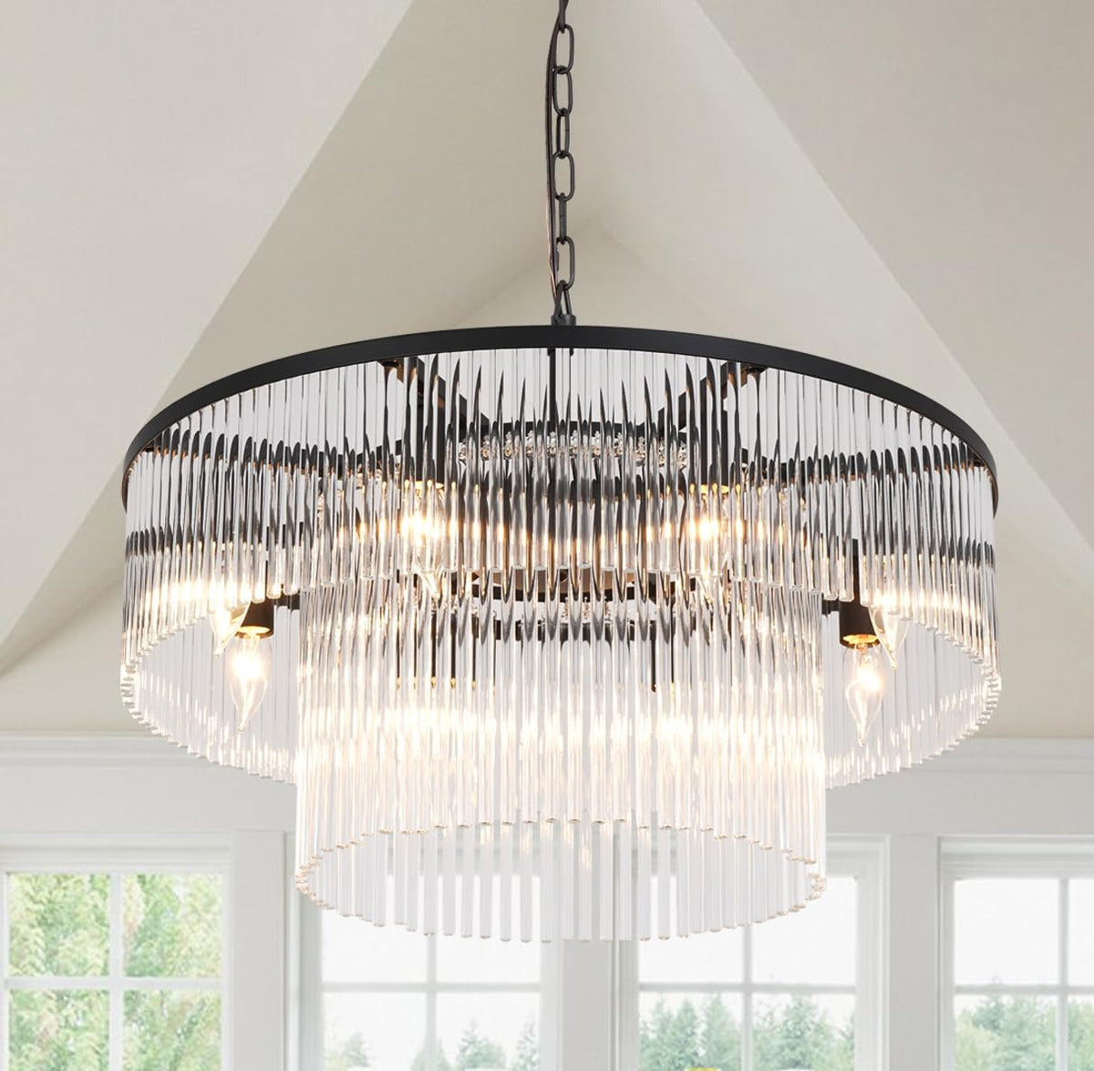 Extra Large Long Brass Chandelier - Zelno