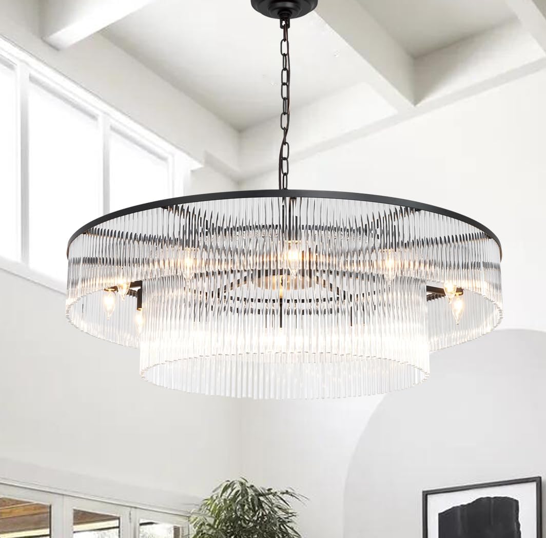Extra Large Long Brass Chandelier - Zelno