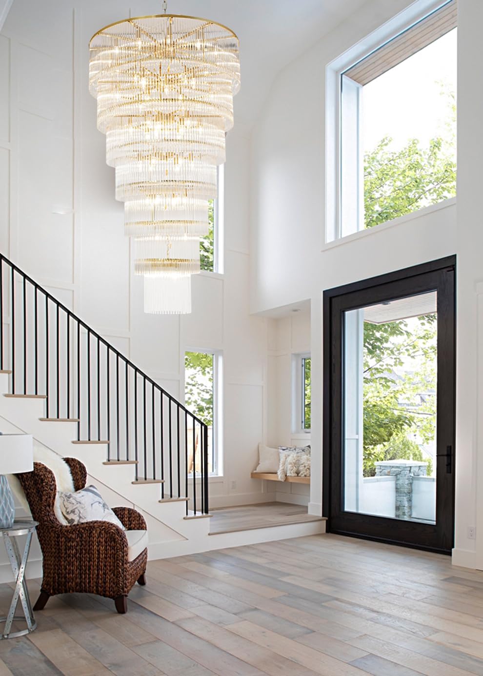 Extra Large Long Brass Chandelier - Zelno