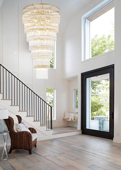 Extra Large Long Brass Chandelier - Zelno