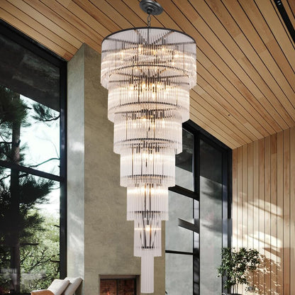 Extra Large Long Brass Chandelier - Zelno