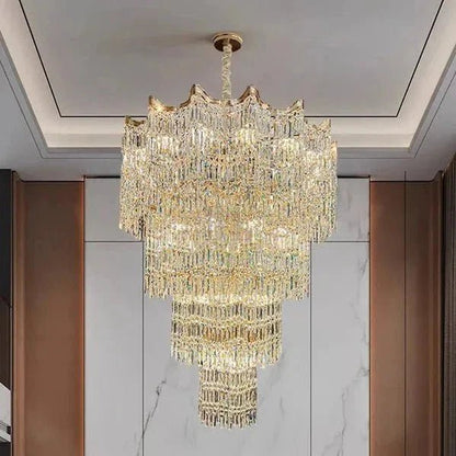 Extra Large Luxury Multi-tiered Crystal Chandelier - Zelno Lighting