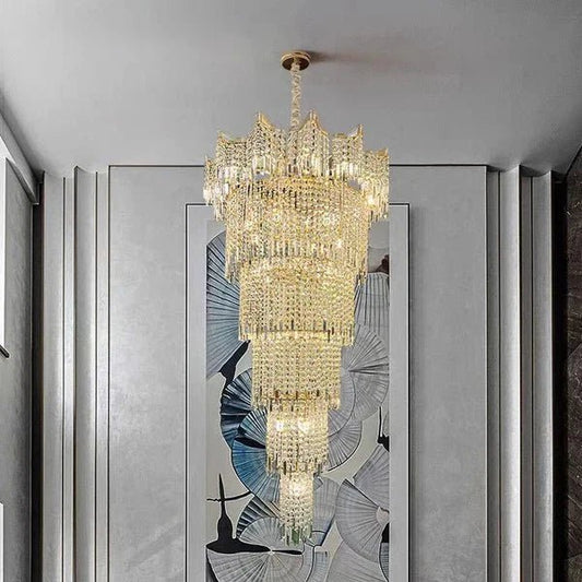 Extra Large Luxury Multi-tiered Crystal Chandelier - Zelno Lighting