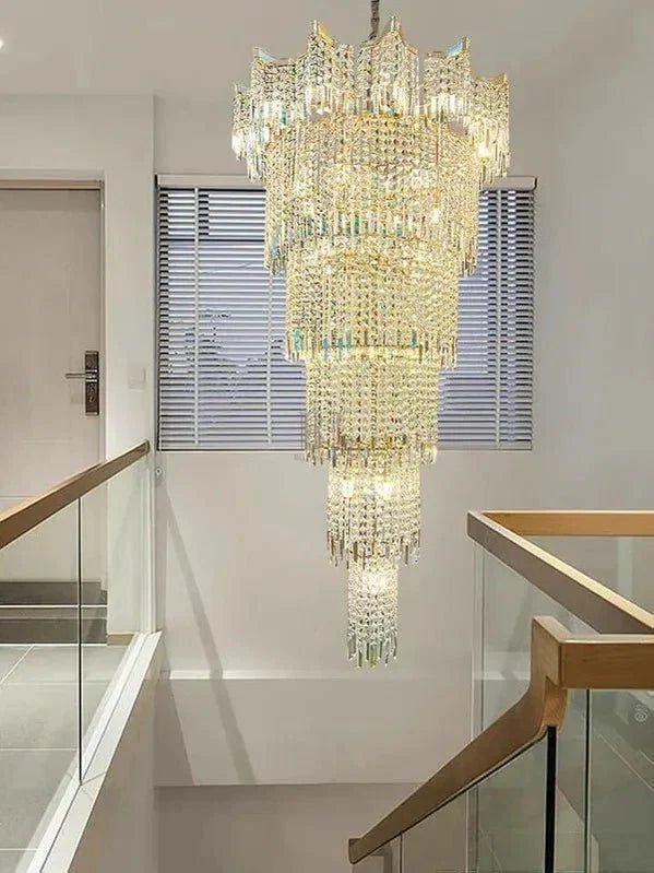 Extra Large Luxury Multi-tiered Crystal Chandelier - Zelno Lighting