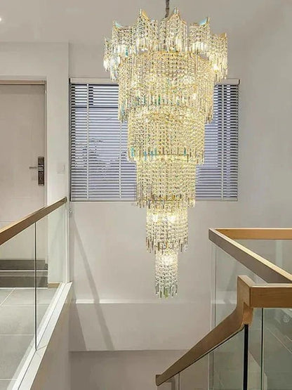 Extra Large Luxury Multi-tiered Crystal Chandelier - Zelno Lighting