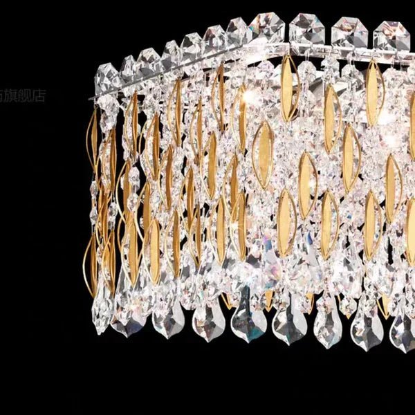 Extra Large Luxury Rectangle Crystal Pendant Chandelier for Living/Dining Room/Kitchen Island - Zelno Lighting