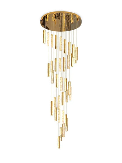 Extra Large Modern Spiral Crystal Ceiling Light Decoration for Staircase/ High Ceiling Living Room/ Hotel Lobby/ Hallway - Zelno Lighting
