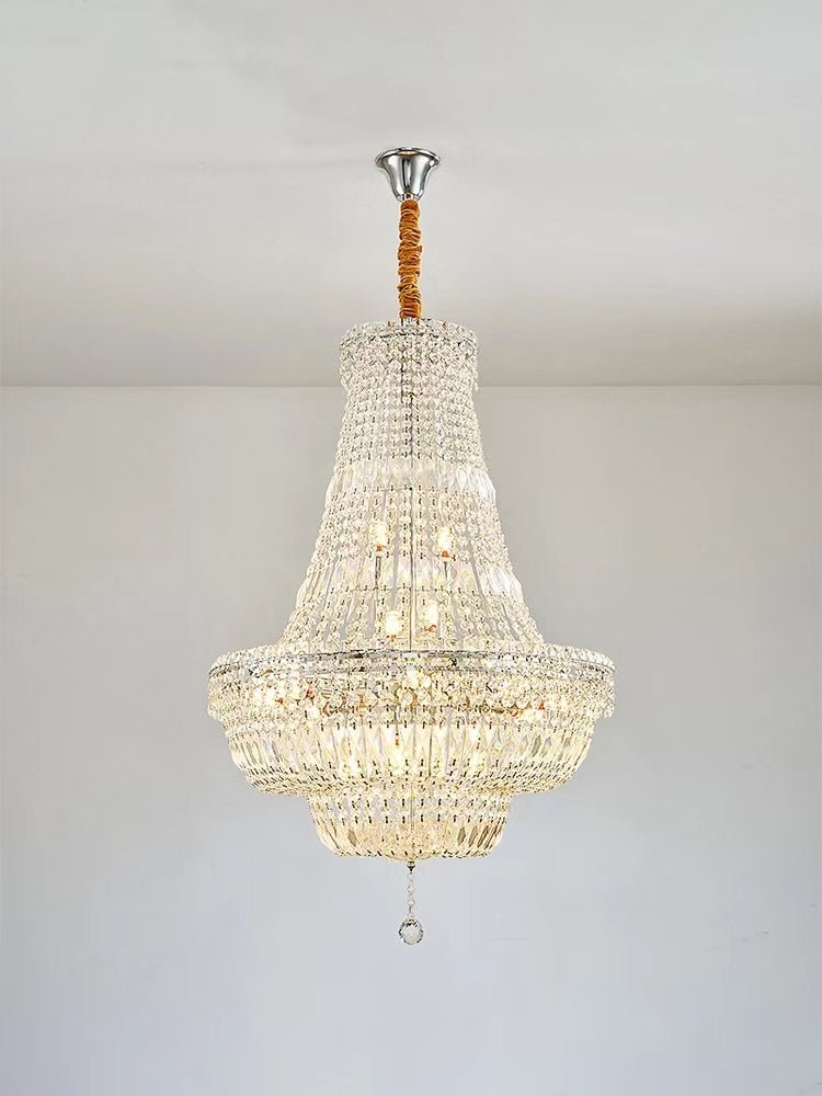 Extra Large Multi-layer Modern Light Luxury Crystal Chandelier for Living / Dining Room / Villa - Zelno Lighting
