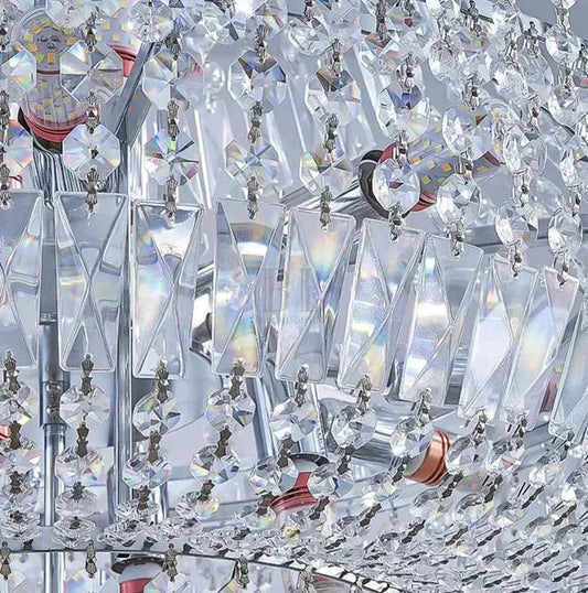 Extra Large Multi-layer Modern Light Luxury Crystal Chandelier for Living / Dining Room / Villa - Zelno Lighting