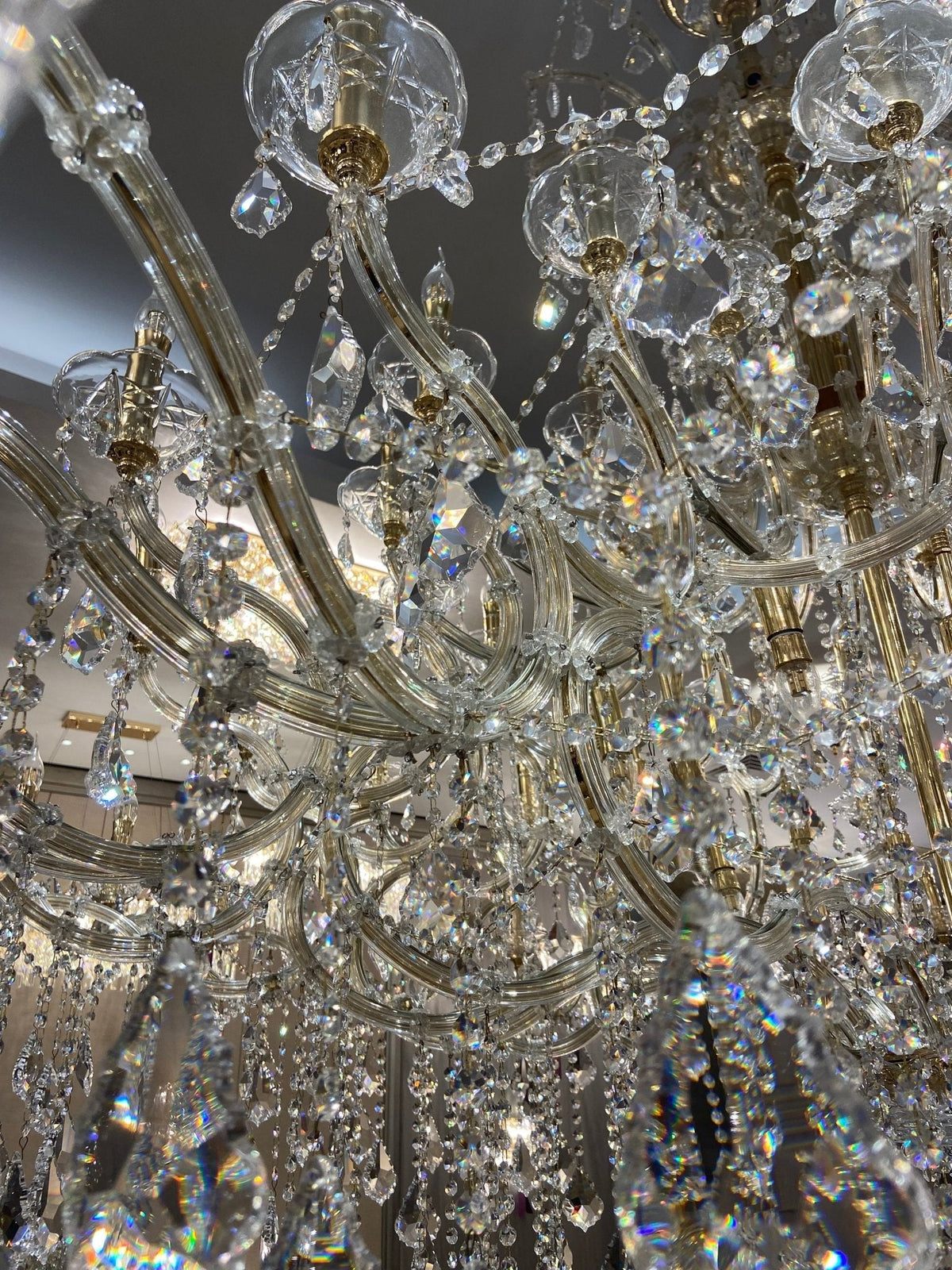 Extra Large Multi-layers Luxury Candle Branch Crystal Chandelier for Living Room/Foyer/Stairs - Zelno Lighting