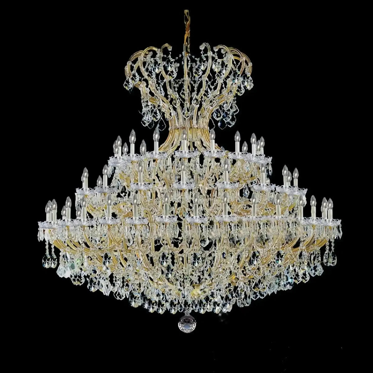 Extra Large Multi-layers Luxury Candle Branch Crystal Chandelier - Zelno Lighting