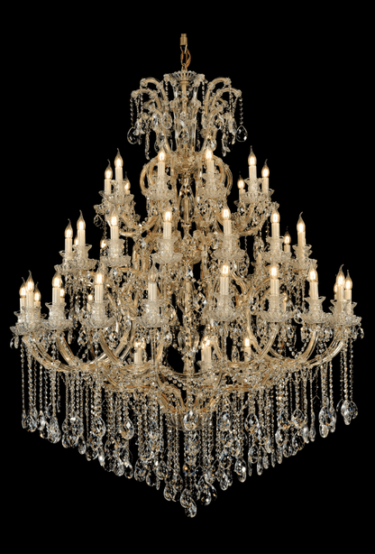 Extra Large Multi-tiered Candle Light Crystal Chandelier for Hotel/Restaurant - Zelno Lighting