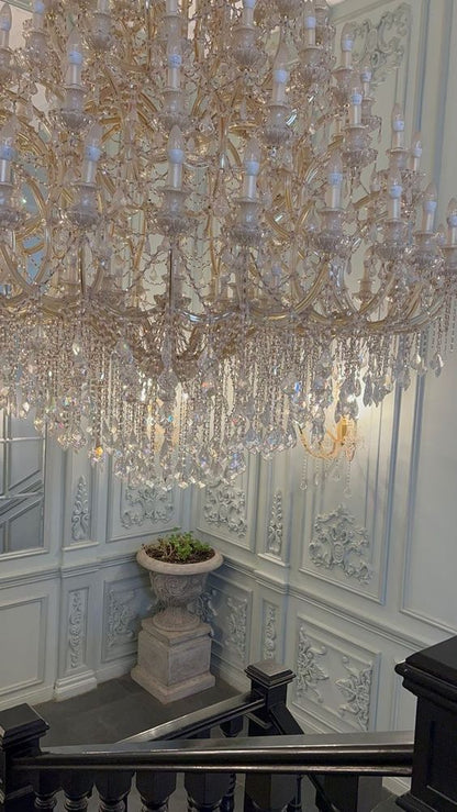 Extra Large Multi-tiered Candle Light Crystal Chandelier for Hotel/Restaurant - Zelno Lighting
