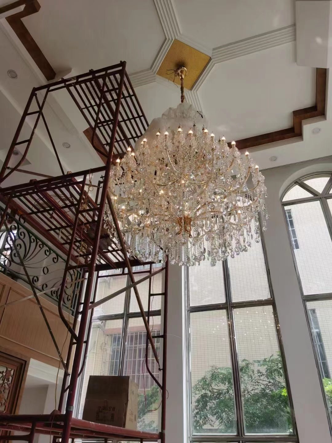 Extra Large Multi-tiered Candle Light Crystal Chandelier for Hotel/Restaurant - Zelno Lighting