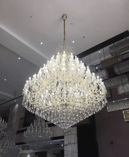 Extra Large Multi-tiered Candle Light Crystal Chandelier for Hotel/Restaurant - Zelno Lighting