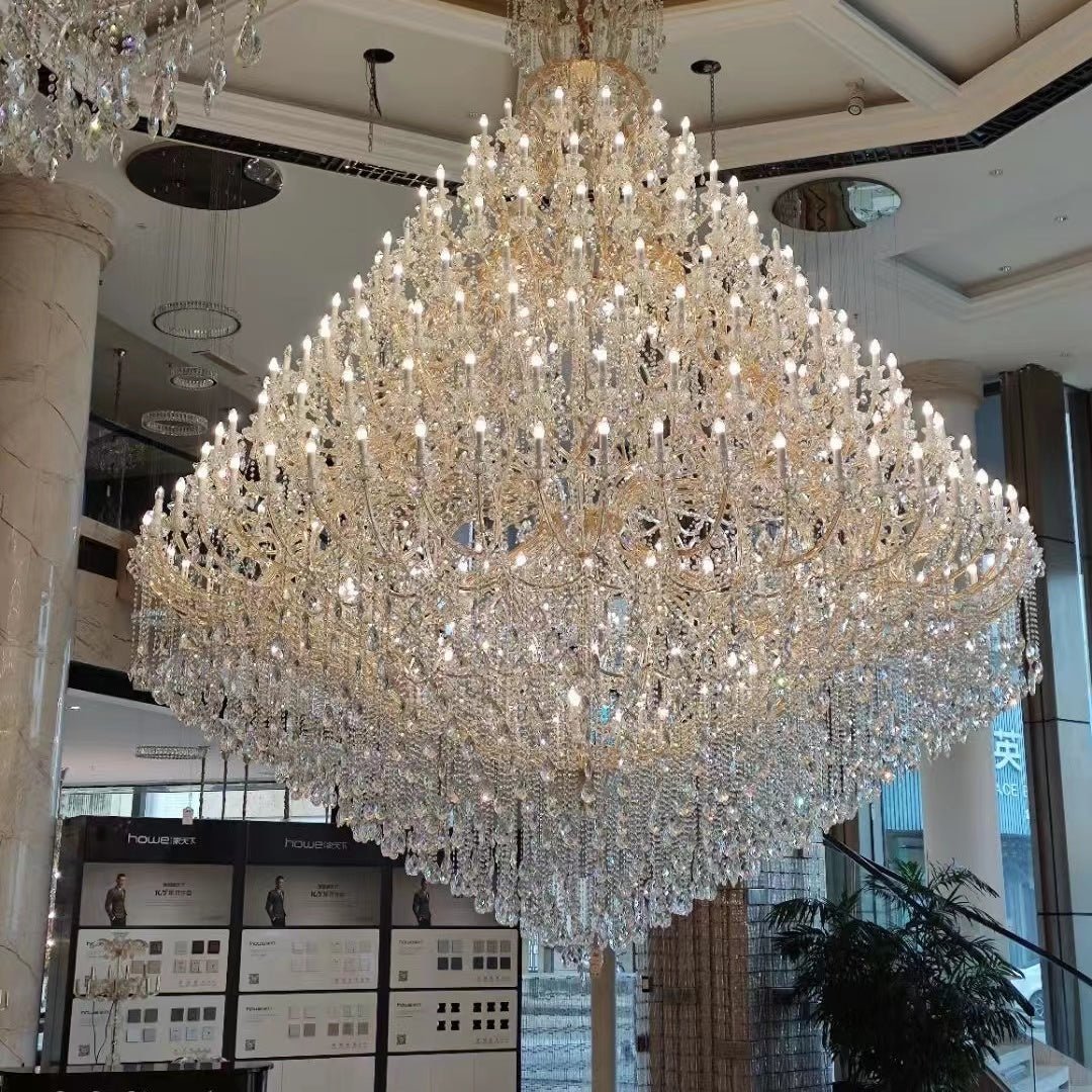 Extra Large Multi-tiered Candle Light Crystal Chandelier for Hotel/Restaurant - Zelno Lighting