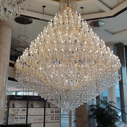 Extra Large Multi-tiered Candle Light Crystal Chandelier for Hotel/Restaurant - Zelno Lighting