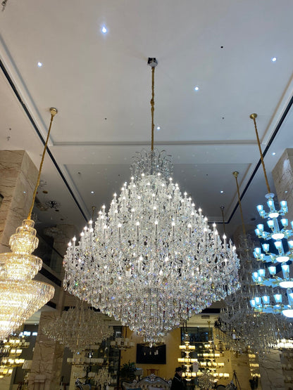 Extra Large Multi-tiered Candle Light Crystal Chandelier for Hotel/Restaurant - Zelno Lighting