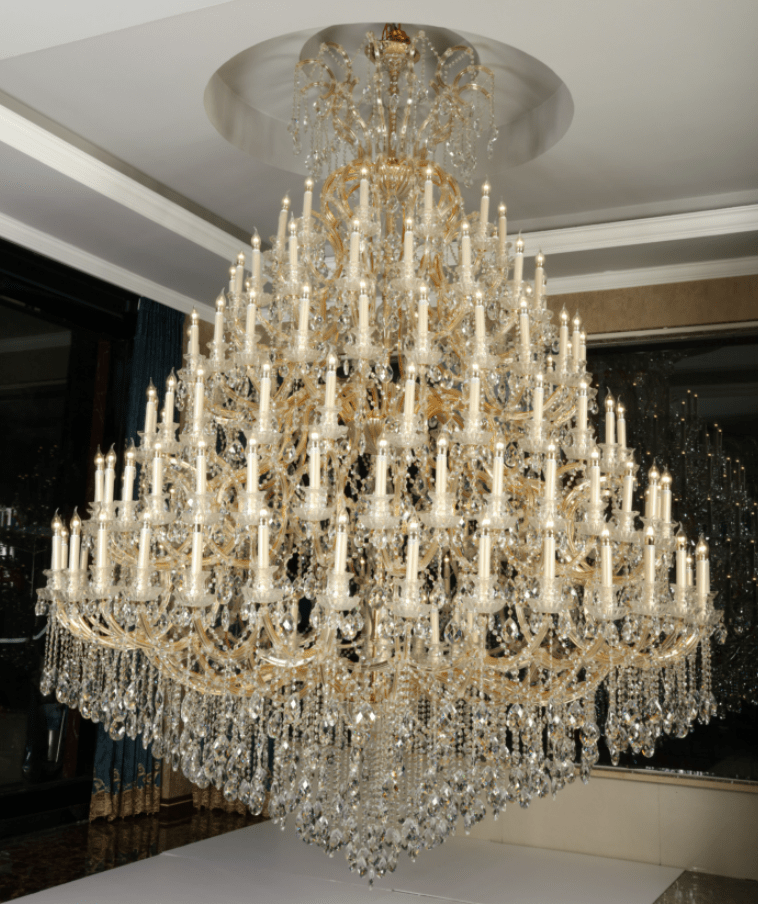 Extra Large Multi-tiered Candle Light Crystal Chandelier for Hotel/Restaurant - Zelno Lighting