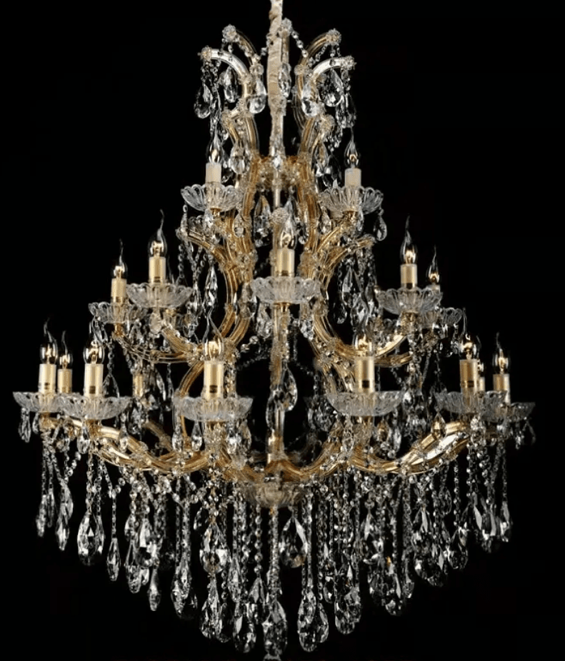 Extra Large Multi-tiered Candle Light Crystal Chandelier for Hotel/Restaurant - Zelno Lighting