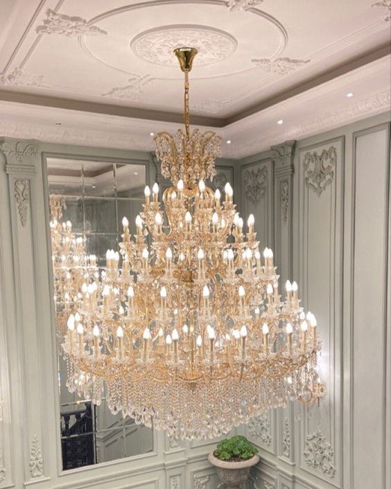 Extra Large Multi-tiered Candle Light Crystal Chandelier for Hotel/Restaurant - Zelno Lighting