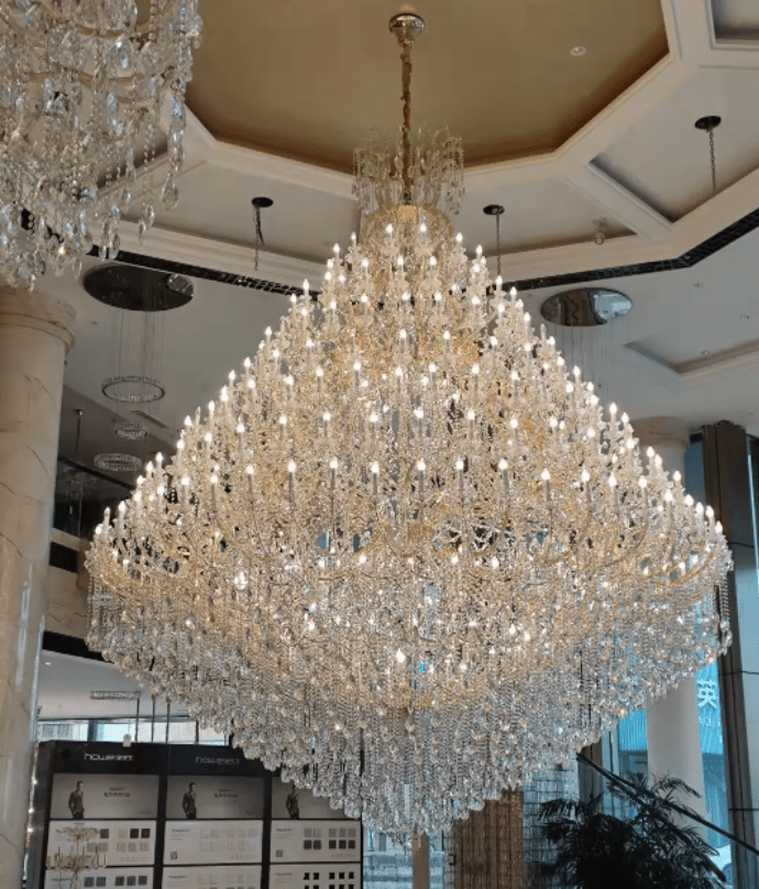 Extra Large Multi-tiered Candle Light Crystal Chandelier for Hotel/Restaurant - Zelno Lighting