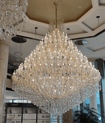 Extra Large Multi-tiered Candle Light Crystal Chandelier for Hotel/Restaurant - Zelno Lighting