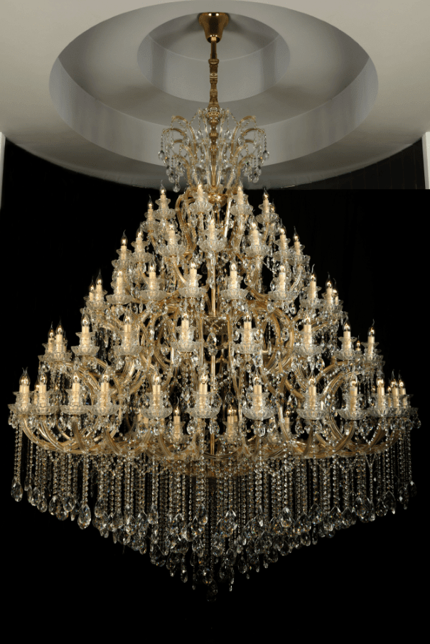 Extra Large Multi-tiered Candle Light Crystal Chandelier for Hotel/Restaurant - Zelno Lighting