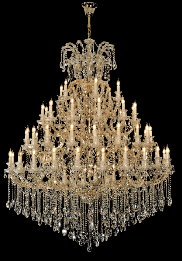Extra Large Multi-tiered Candle Light Crystal Chandelier for Hotel/Restaurant - Zelno Lighting