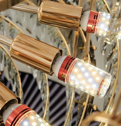 Extra Large Multi-tiered Empire Conical Funnel Crystal Chandelier for Big Hallway/Foyer/Staircase - Zelno Lighting