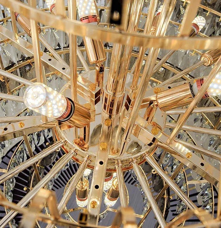 Extra Large Multi-tiered Empire Conical Funnel Crystal Chandelier for Big Hallway/Foyer/Staircase - Zelno Lighting