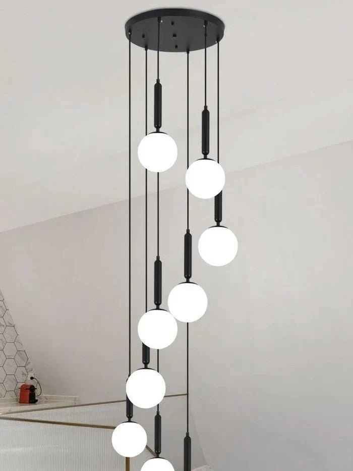 Extra Large Nordic Minimalist Long Pendant Light for Spiral Staircase/High-ceiling Room - Zelno Lighting