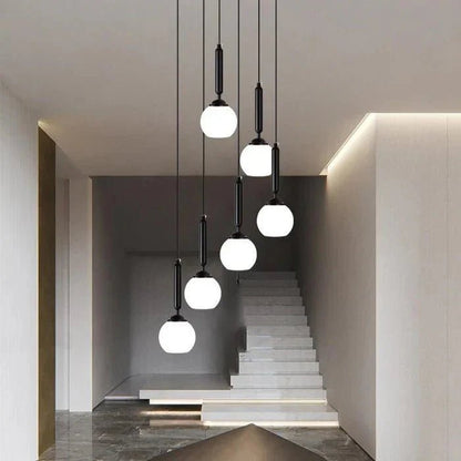 Extra Large Nordic Minimalist Long Pendant Light for Spiral Staircase/High-ceiling Room - Zelno Lighting