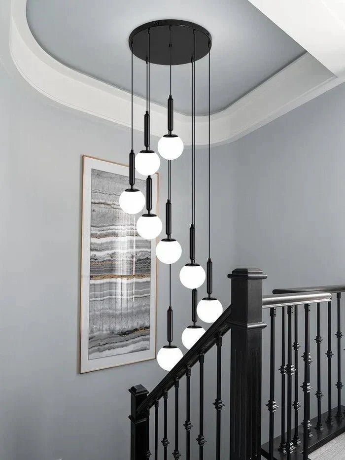 Extra Large Nordic Minimalist Long Pendant Light for Spiral Staircase/High-ceiling Room - Zelno Lighting