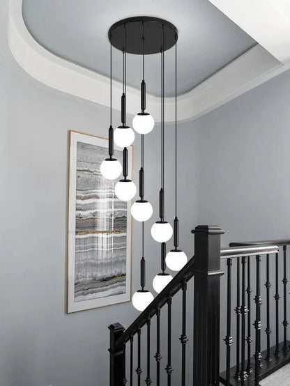 Extra Large Nordic Minimalist Long Pendant Light for Spiral Staircase/High-ceiling Room - Zelno Lighting