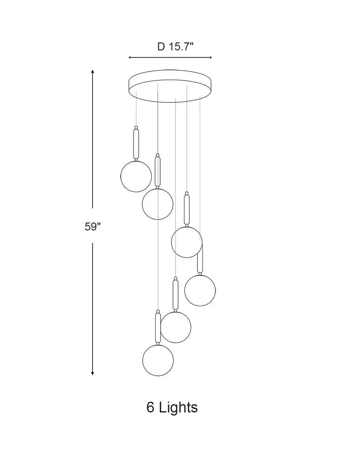 Extra Large Nordic Minimalist Long Pendant Light for Spiral Staircase/High-ceiling Room - Zelno Lighting