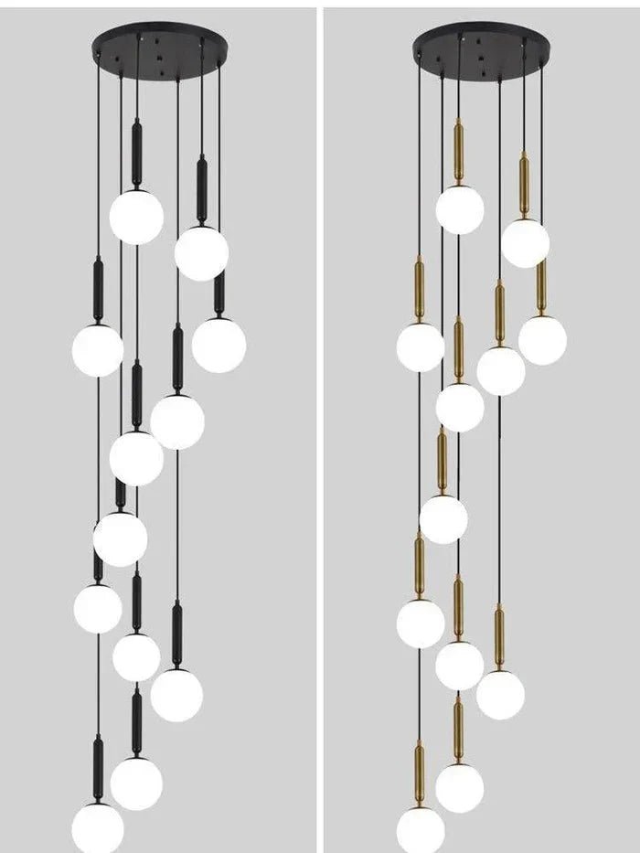 Extra Large Nordic Minimalist Long Pendant Light for Spiral Staircase/High-ceiling Room - Zelno Lighting