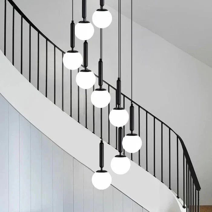 Extra Large Nordic Minimalist Long Pendant Light for Spiral Staircase/High-ceiling Room - Zelno Lighting