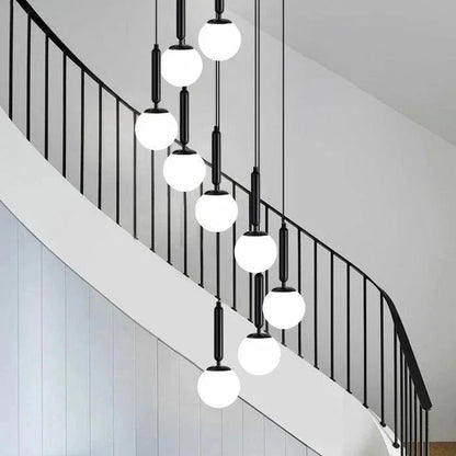 Extra Large Nordic Minimalist Long Pendant Light for Spiral Staircase/High-ceiling Room - Zelno Lighting