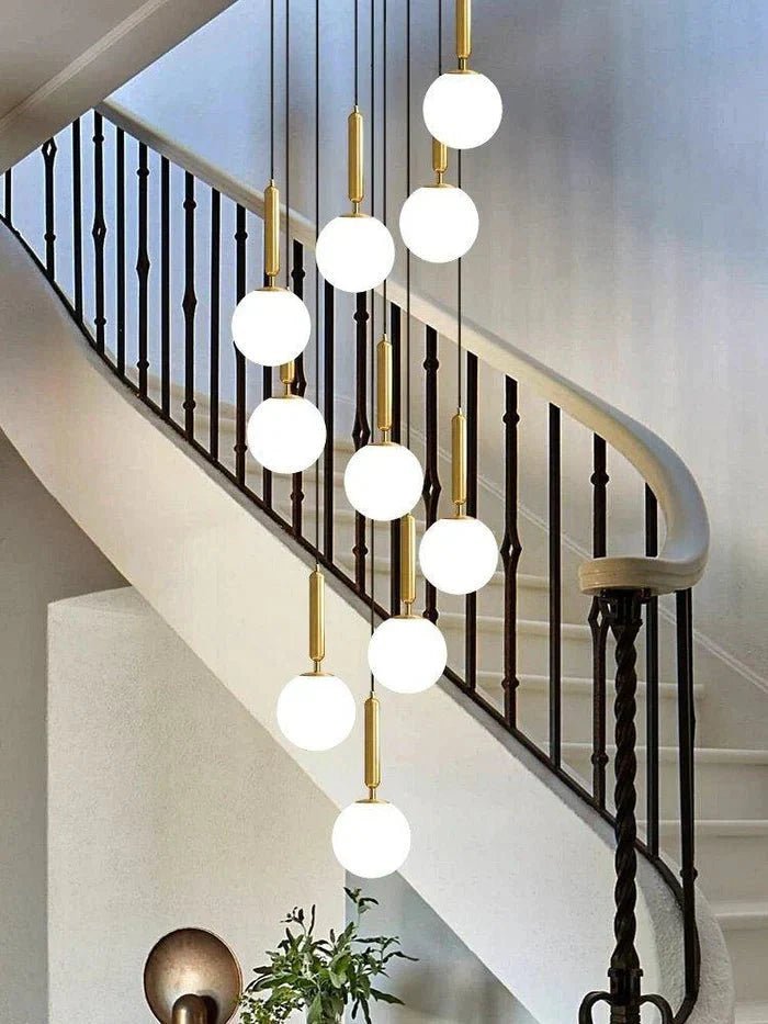 Extra Large Nordic Minimalist Long Pendant Light for Spiral Staircase/High-ceiling Room - Zelno Lighting