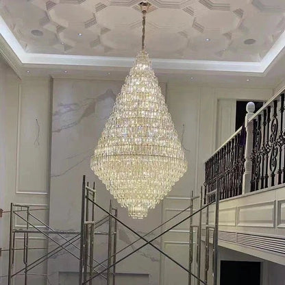 Extra Large Oversized Multi-tiered Crystal Chandelier - Zelno Lighting