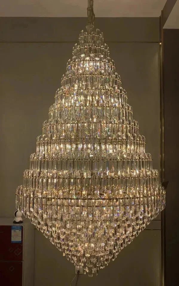 Extra Large Oversized Multi-tiered Crystal Chandelier - Zelno Lighting